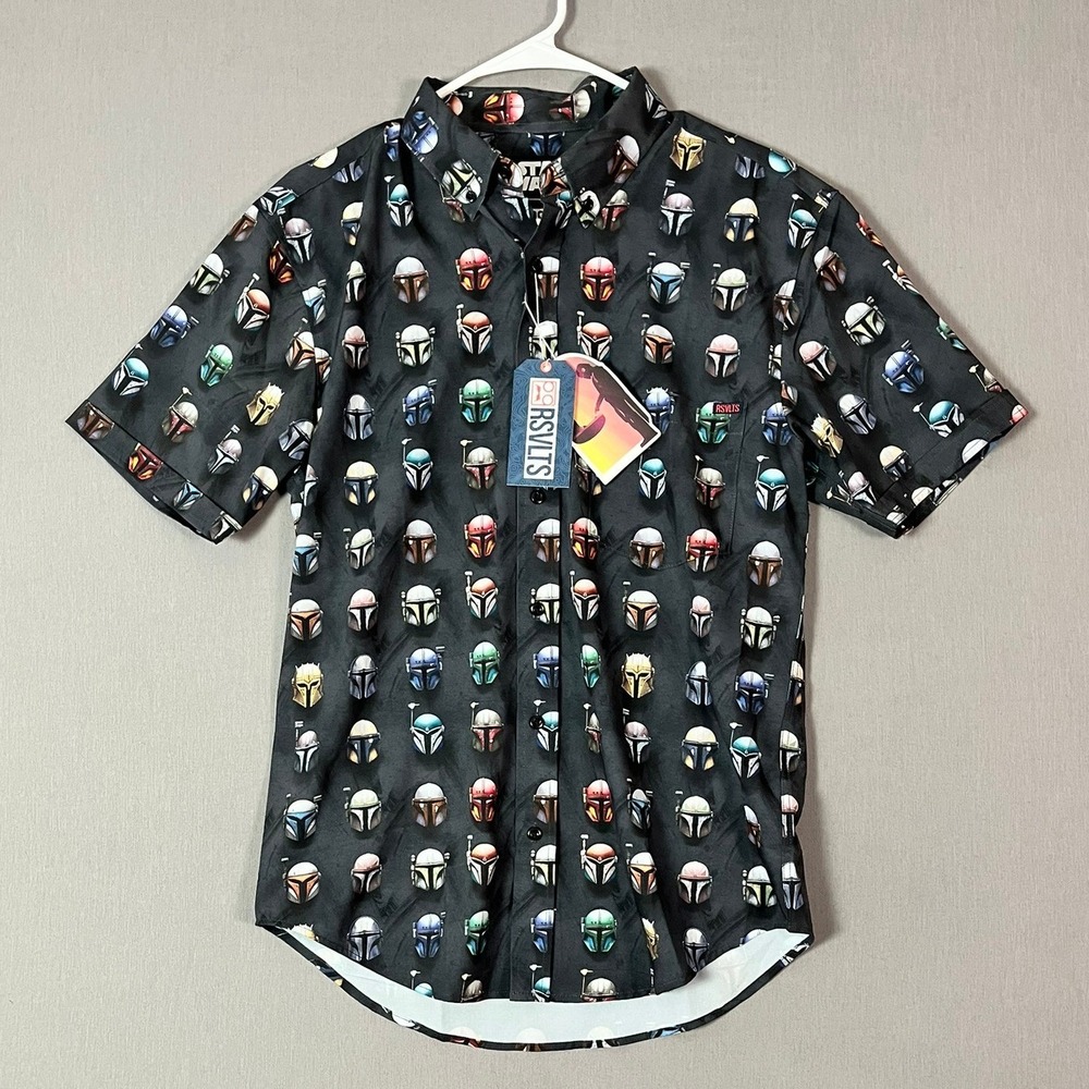 RSVLTS Star Wars Mandalorian Shirt S This is The Way Button Down NWT
